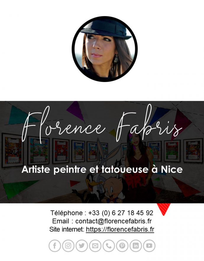 Florence FABRIS Artiste Peintre et Tatoueuse à Nice ❤️ French Artist 🎨 Painter 💉 Tattoist